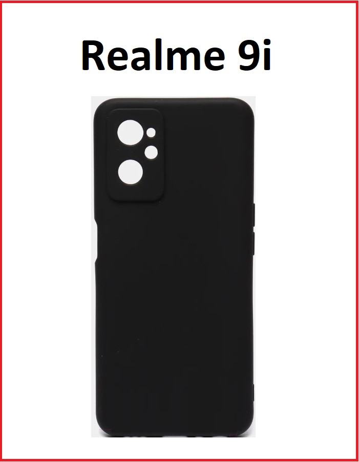 Чехол-накладка для Realme 9i (силикон) черный с защитой камеры - фото 1 - id-p189650588