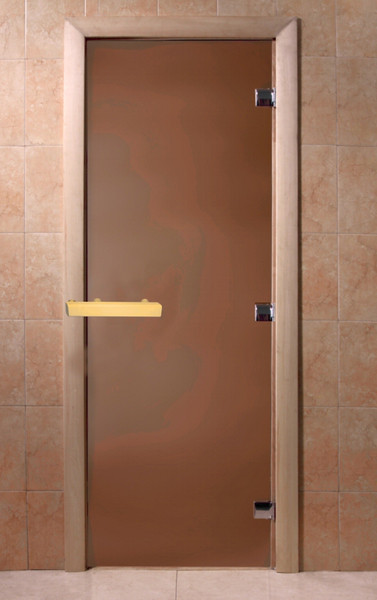 Дверь для бани Doorwood "Теплая ночь" 700*1900 бронза матовая Хвоя (стекло 8мм, 3 петли)
