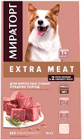 Сухой корм для собак Winner Мираторг Extra Meat для взр. собак средних пород говядина / 1010024080