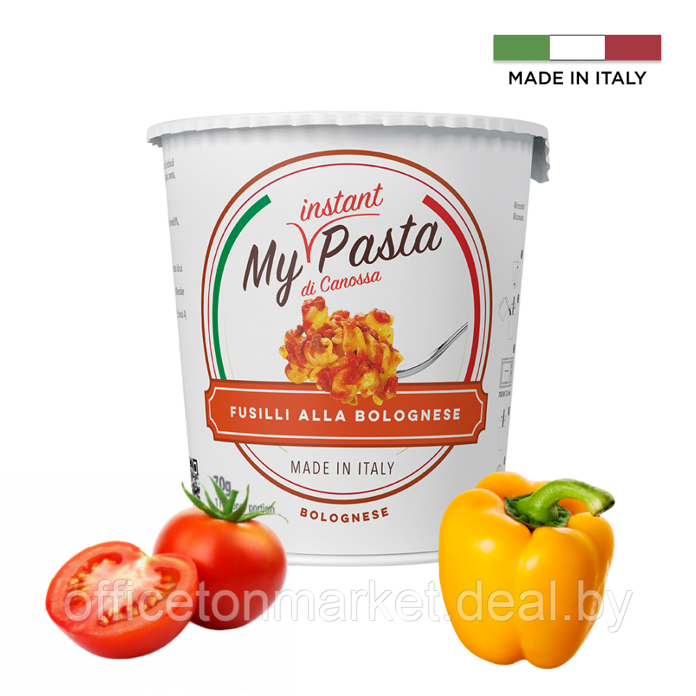 Паста фузилли "My instant pasta" болоньезе, 70 г - фото 1 - id-p222979701