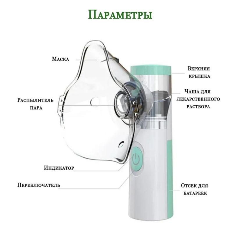 Портативный ингалятор Mesh Nebulizer JSL-W303 для детей и взрослых - фото 6 - id-p223082159