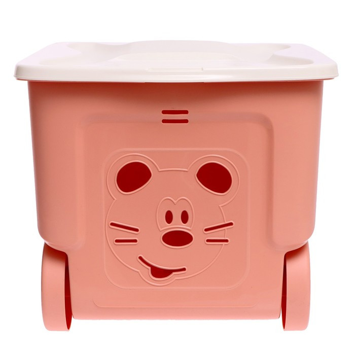 Детский ящик для игрушек COOL, на колёсах 50 литров, цвет персиковая карамель - фото 5 - id-p223081962