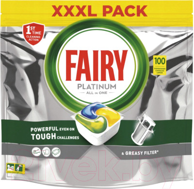 Капсулы для посудомоечных машин Fairy Platinum All in One Лимон - фото 1 - id-p223077797