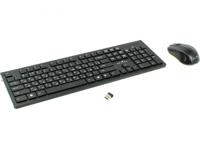 Набор беспроводная клавиатура и мышь Oklick 250M USB черная - фото 1 - id-p222884267