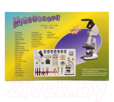 Микроскоп оптический Наша игрушка Юный исследователь / STX-1200 - фото 3 - id-p223081285