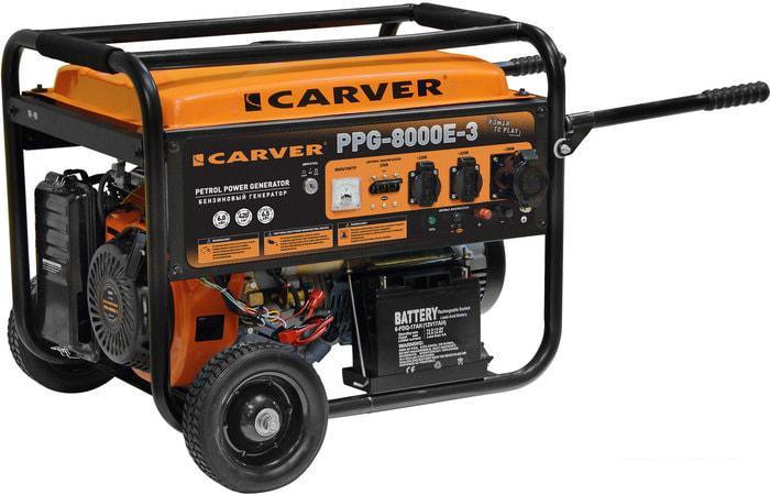 Бензиновый генератор Carver PPG-8000E-3 - фото 1 - id-p222785753