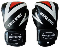 Боксерские перчатки черны Vimpex Sport 3092, 4, 6, 8, 10, 12 oz, перчатки для бокса, перчатки бокс