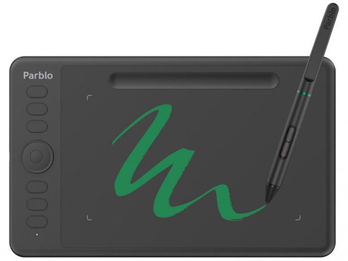 Графический планшет для компьютера Parblo Intangbo S черный электронный для рисования со стилусом - фото 1 - id-p222986871