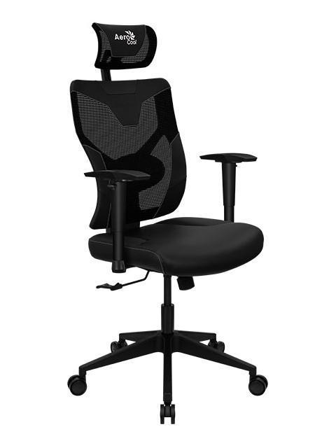 Кресло руководителя для компьютера AeroCool Guardian Smoky Black стул компьютерный на колесиках - фото 1 - id-p222987030