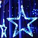Гирлянда штора звезды на окно занавес новогодняя на стену интерьерная светодиодная синяя LED электрогирлянда, фото 4