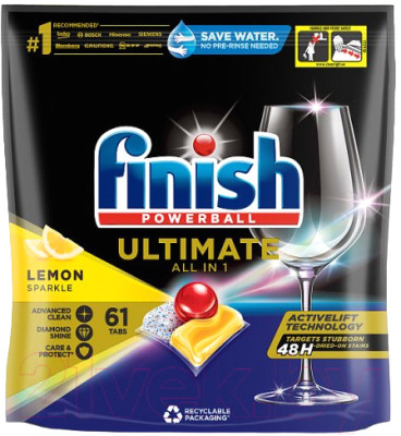Капсулы для посудомоечных машин Finish Powerball Ultimate Aio Лимон - фото 1 - id-p223080574