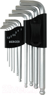 Набор ключей BERGER Г-образных с шаровым профилем H1.5-H10 / BG2291 - фото 2 - id-p223079035