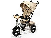 Детский трёхколесный велосипед трансформер Kids Trike Lux Comfort бежевый