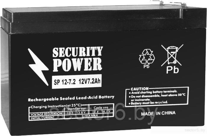 Аккумулятор для ИБП Security Power SP 12-7.2 F2 (12В/7.2 А·ч) - фото 1 - id-p223082812