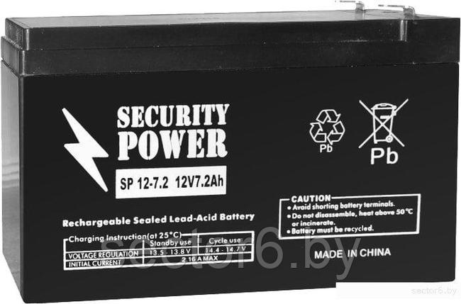 Аккумулятор для ИБП Security Power SP 12-7.2 F2 (12В/7.2 А·ч), фото 2