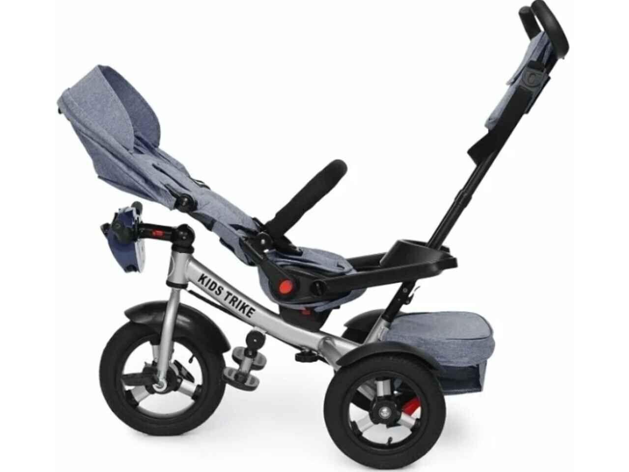 Детский трёхколесный велосипед трансформер Kids Trike Lux Comfort серый - фото 2 - id-p223083279