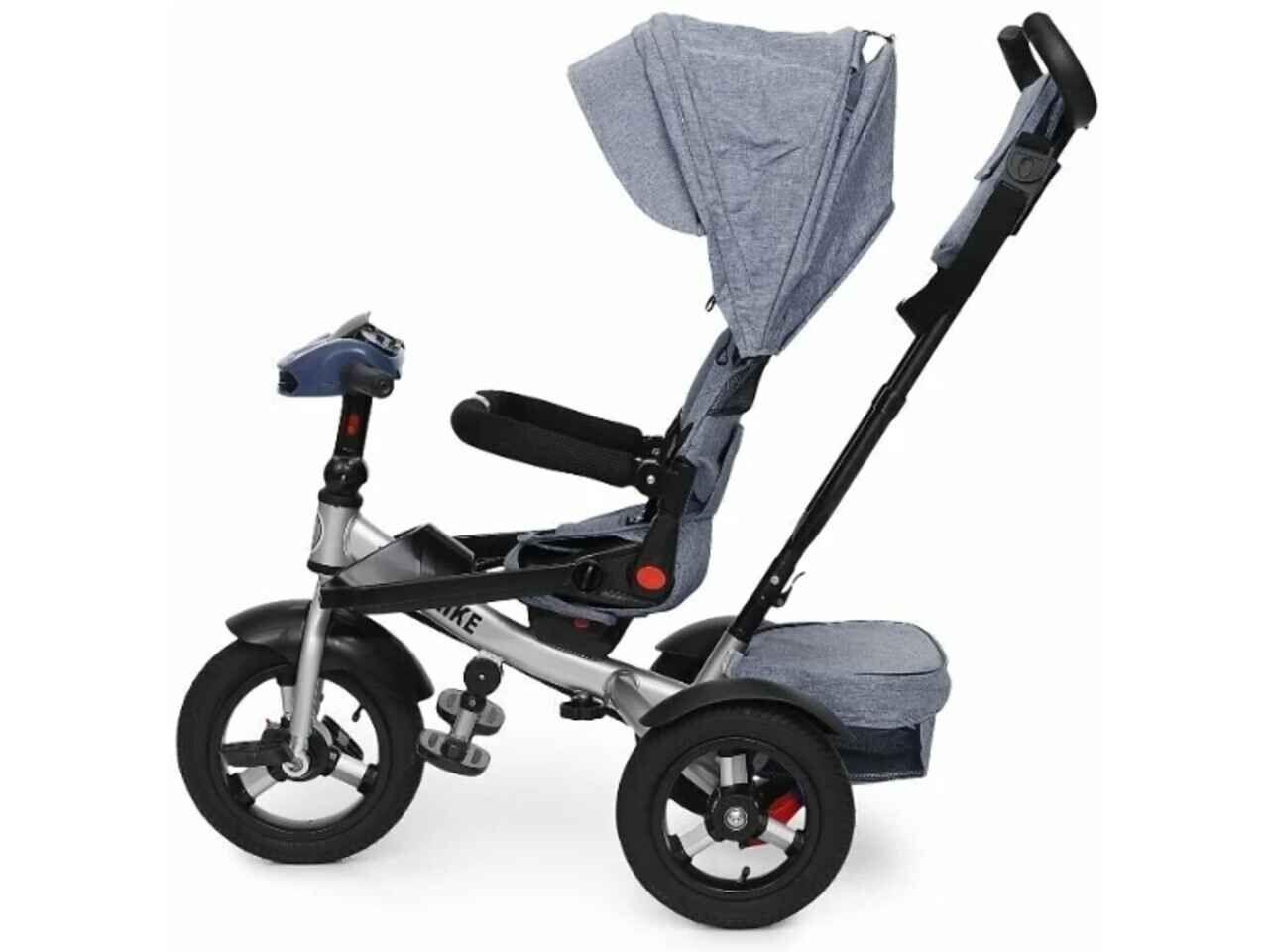 Детский трёхколесный велосипед трансформер Kids Trike Lux Comfort серый - фото 6 - id-p223083279