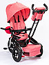 Детский трёхколесный велосипед трансформер Kids Trike Lux Comfort кораллово-розовый, фото 6