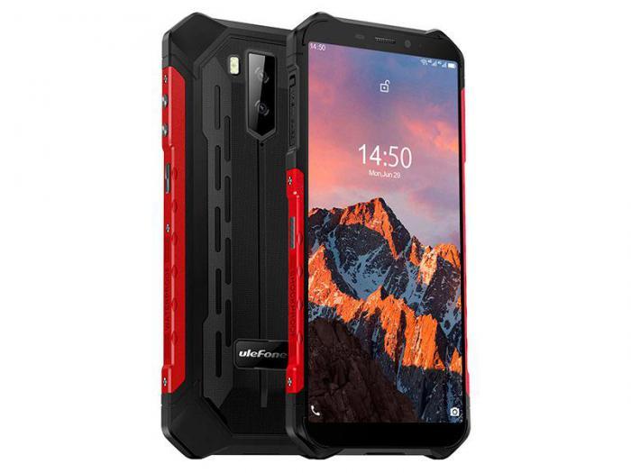 Противоударный телефон смартфон защищенный водонепроницаемый Ulefone Armor X5 Pro красный - фото 1 - id-p222823482