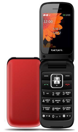 Телефон мобильный раскладной TEXET TM-422 красная раскладушка - фото 1 - id-p222882725