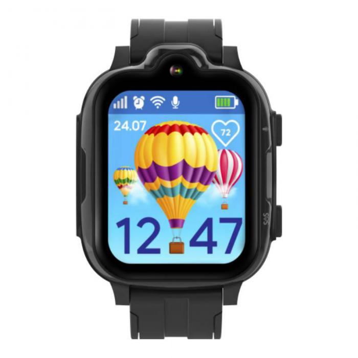 Детские смарт часы-телефон для детей мальчика умные наручные с сим картой GPS камерой Aimoto Trend черные - фото 1 - id-p222882727