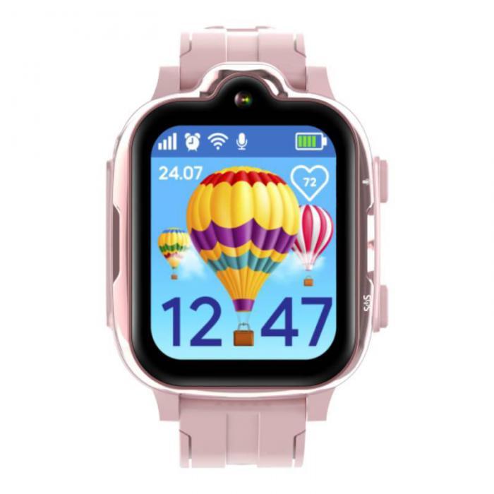Детские смарт часы-телефон для детей девочки умные наручные с сим картой GPS камерой Aimoto Trend розовые - фото 1 - id-p222882733