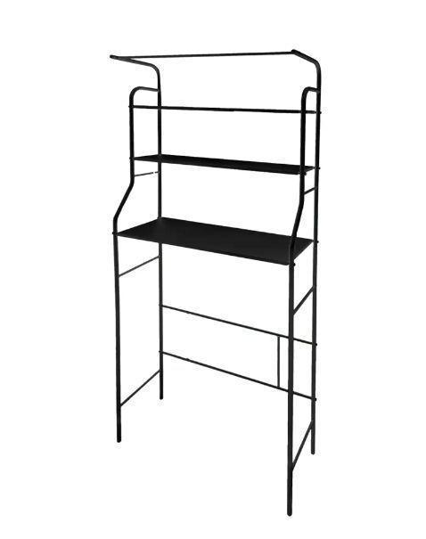 Стеллаж металлический напольный для ванной над стиральной машиной VS77 черный - фото 1 - id-p223033095