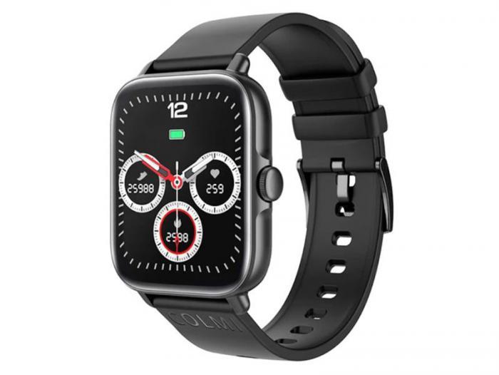 Умные смарт-часы мужские электронные наручные Colmi P28 Plus Silicone Strap черные спортивные - фото 1 - id-p223033599