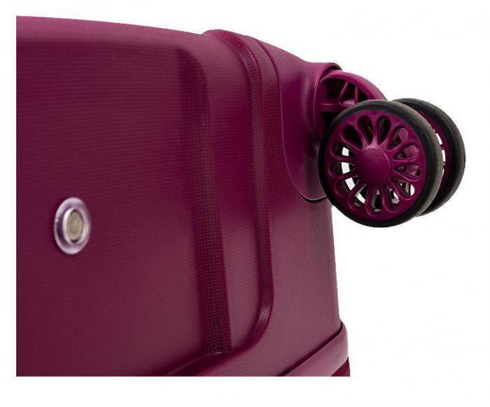 Дорожный чемодан пластиковый на колесах SUPRA STS-1004-S розовый маленький S на колесиках - фото 3 - id-p223033609