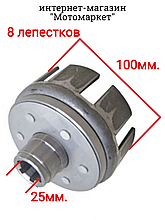 Корзина сцепления (8 лепестков, 100мм., под вал 25мм.) мотоблока, культиватора