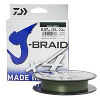 Шнур Daiwa J-Braid X4 (135 м; 0.17 мм; green)