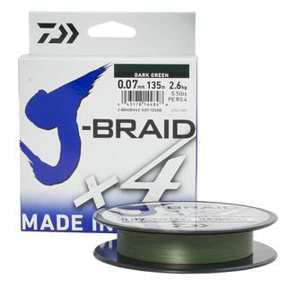 Шнур Daiwa J-Braid X4 (135 м; 0.17 мм; green) - фото 1 - id-p223099540