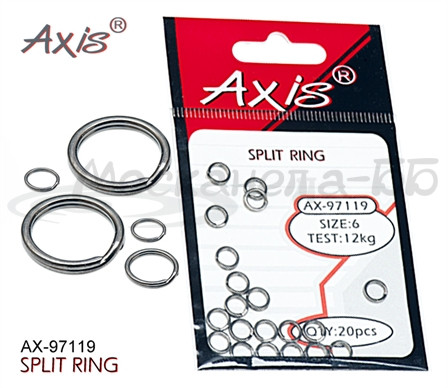 Заводное кольцо AXIS, #12, тест 30 кг, 20шт - фото 1 - id-p223104520