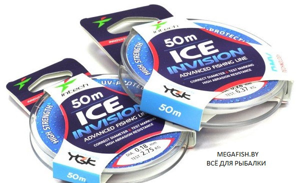 Леска Intech Invision Ice Line (50 м; 0.16 мм) - фото 1 - id-p223097662