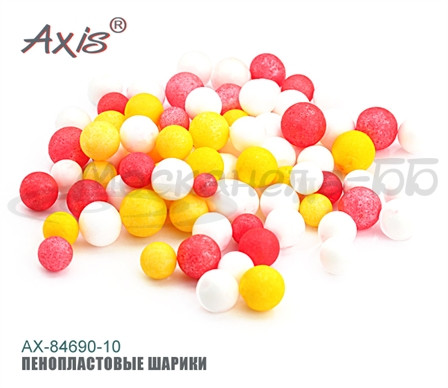 Набор пенопластовых шариков, белые, красные, желтые, 200шт. - фото 1 - id-p223105591