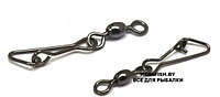 Вертлюг с карабином Flagman Link Swivels (M; 10 шт.)