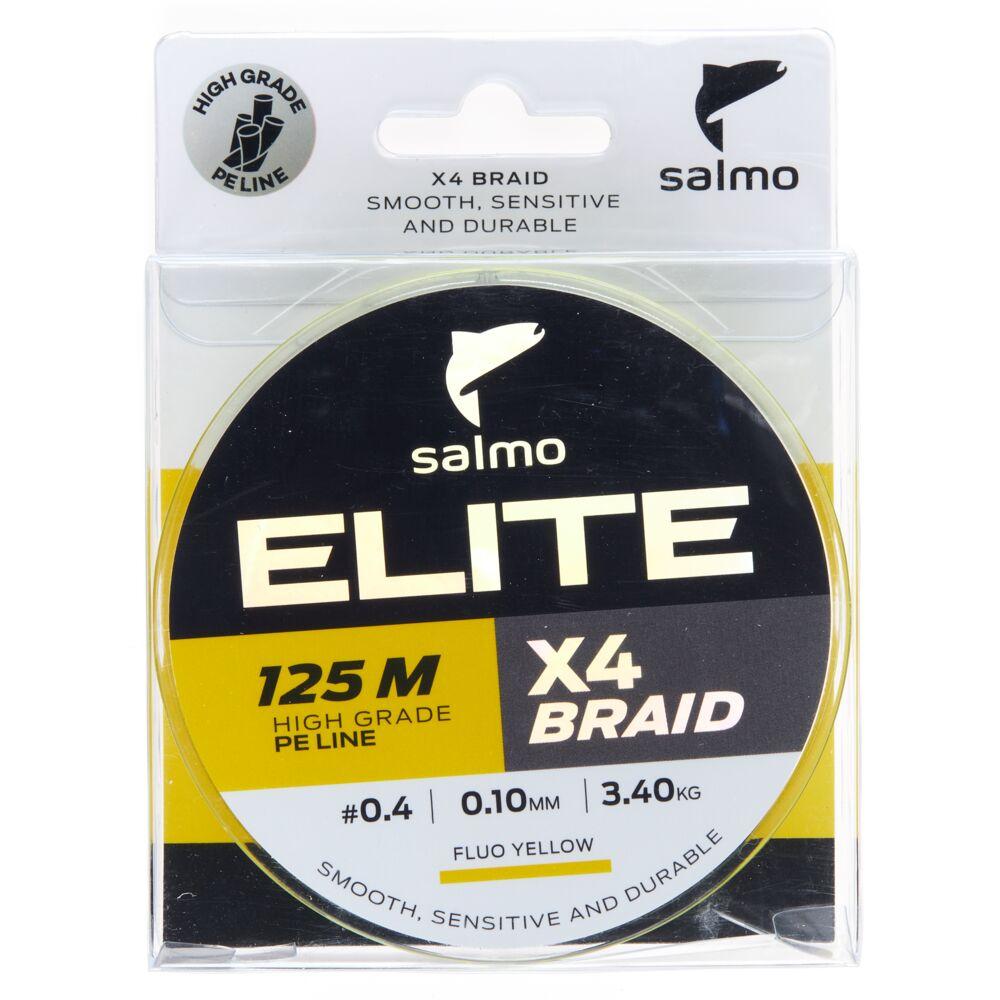 Леска плетеная Salmo Elite х4 BRAID Fluo Yellow 125м 0.1 мм - фото 1 - id-p223106676