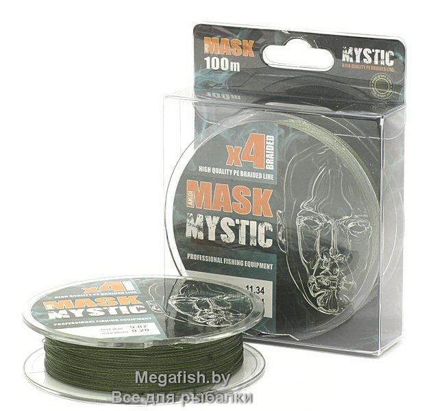 Шнур Akkoi Mask Mystic X4 Deep Green (100 м; 0.24 мм) - фото 1 - id-p223094038