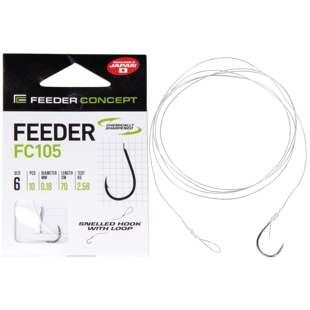 Крючки с поводком Feeder Concept FEEDER FC105 70cm №6 - фото 1 - id-p223101979