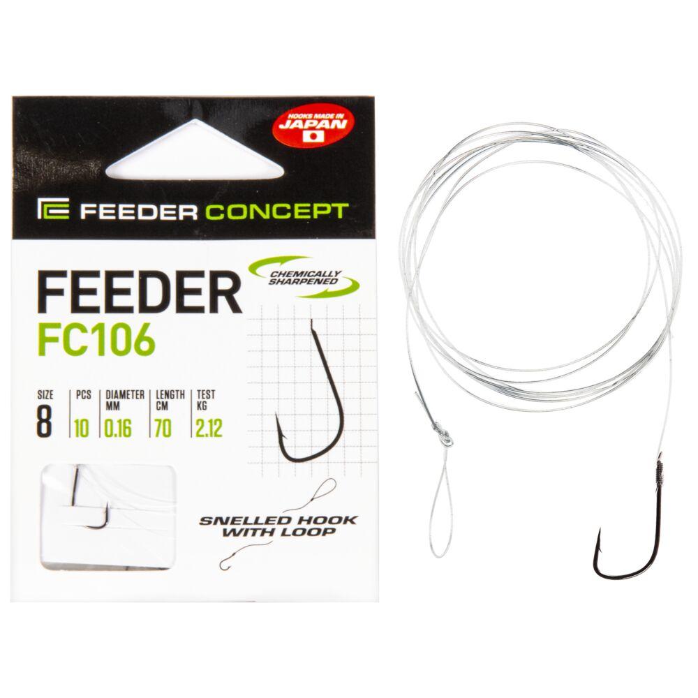 Крючки с поводком Feeder Concept FEEDER FC106 70cm №8 - фото 1 - id-p223101984