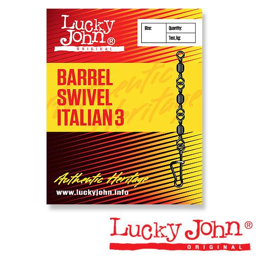 Вертлюги c застежкой Lucky John Original BARREL SWIVEL ITALIAN3-010 - фото 1 - id-p223101994