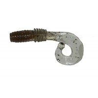 Твистер MEGABASS ROCKY FRY 1.5" P Curly Tail, 5 шт в уп., цвет: Smoke Silver Glitte 07