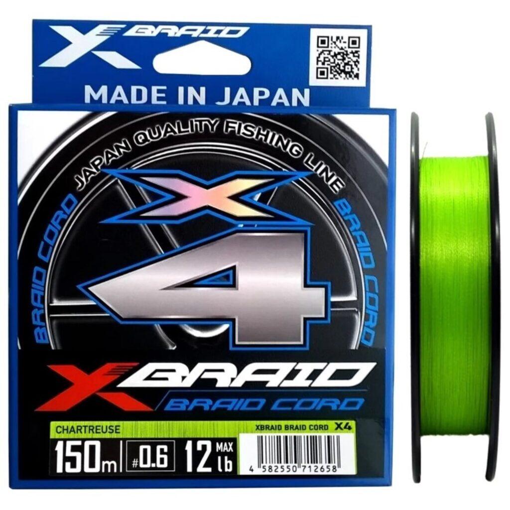 Плетеный шнур YGK X-BRAID BRAID CORD X4 150m-0.6/0,132mm 12lb - фото 1 - id-p223107911