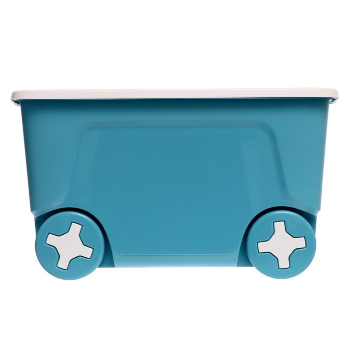 Детский ящик для игрушек COOL, на колёсах 50 литров, цвет синий колокольчик - фото 3 - id-p223108687