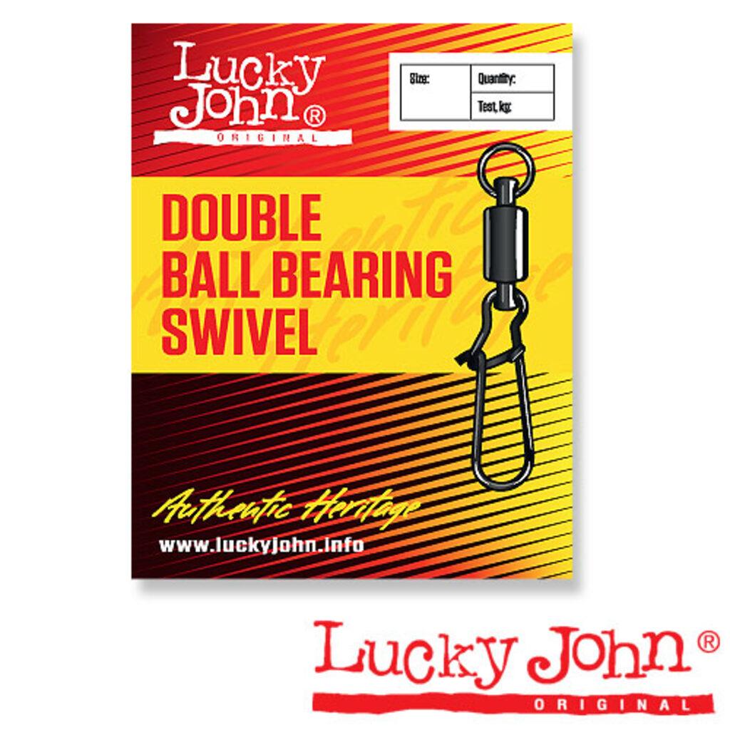 Вертлюги c застежкой Lucky John Original DOUBLE BALL BEARING SWIVEL 003 - фото 1 - id-p223101089