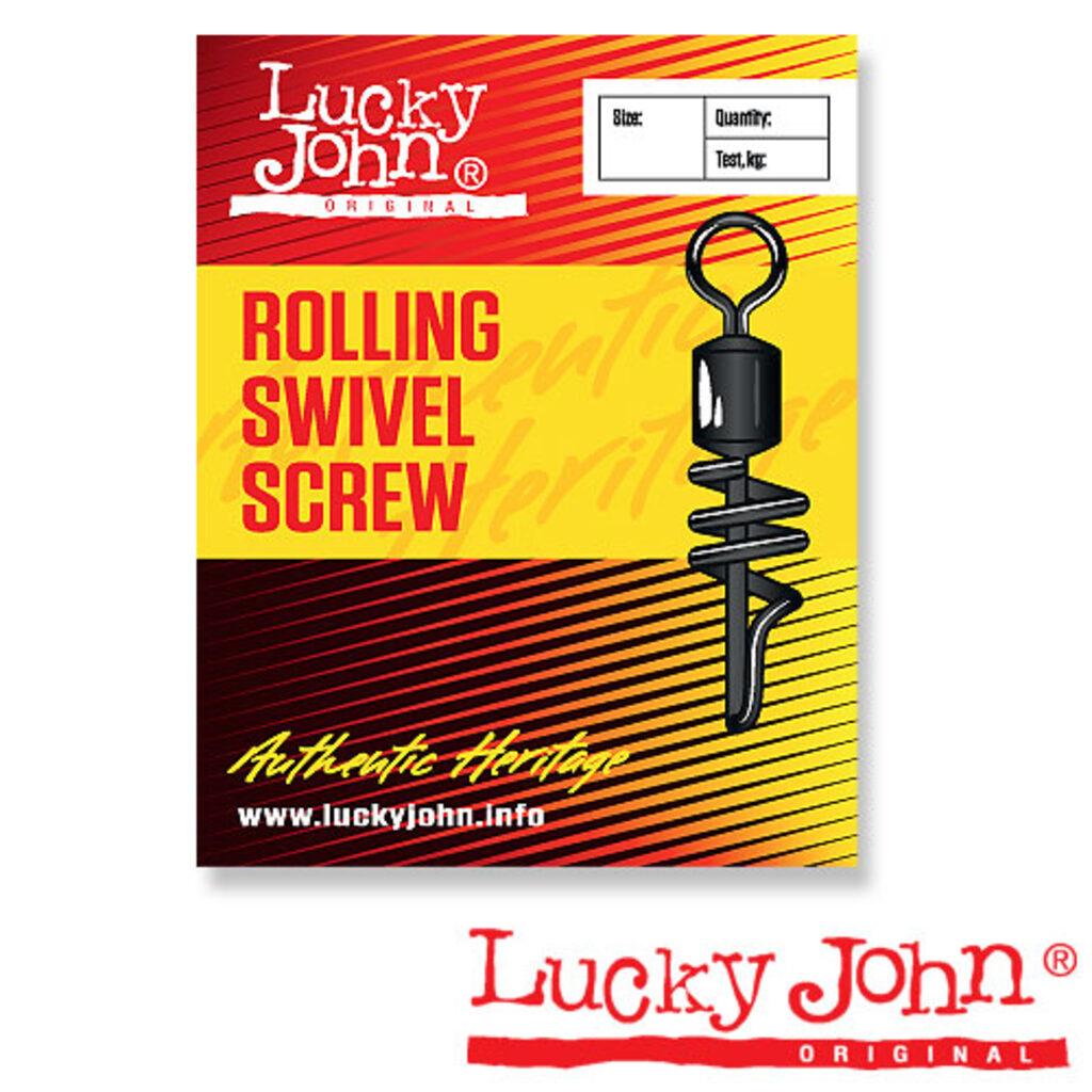 Вертлюги c застежкой Lucky John Original ROLLING SWIVEL SCREW 006 - фото 1 - id-p223101094