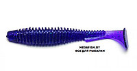 Приманка FishUp U-Shad 4" (5.91 гр; 10.1 см; 8 шт.) 060 Dark Violet/Peacock & Silver