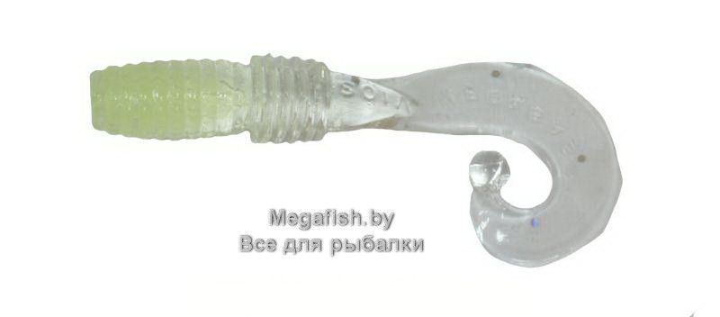 Приманка Megabass Rocky Fry Curly Tail 1.5" (0.57 гр; 3.8 см; 5 шт.) chart glow core - фото 1 - id-p223093251