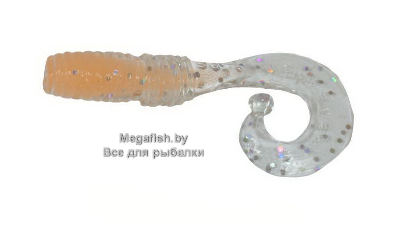 Приманка Megabass Rocky Fry Curly Tail 1.5" (0.57 гр; 3.8 см; 5 шт.) peach glow core - фото 1 - id-p223093252