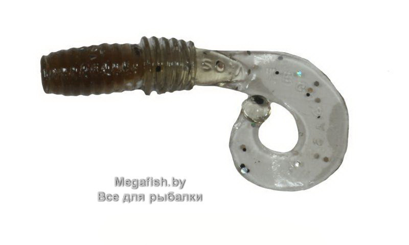 Приманка Megabass Rocky Fry Curly Tail 1.5" (0.57 гр; 3.8 см; 5 шт.) smoke silver glliter - фото 1 - id-p223093253